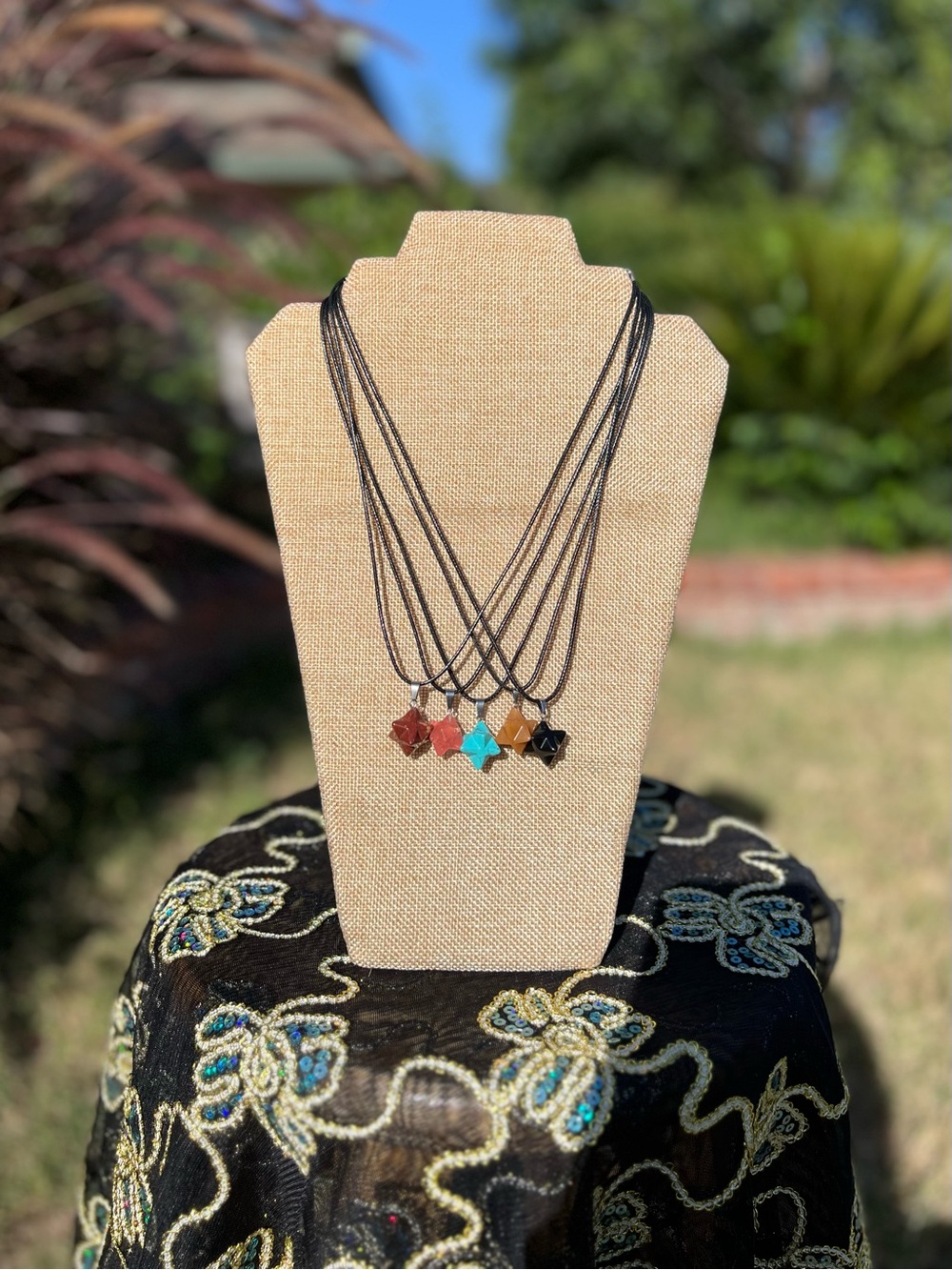 Multi-Color Star Pendant Necklaces